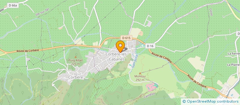 localisation de l'entreprise MONSIEUR JOSEPH MANENT  CORBERE-LES-CABANES