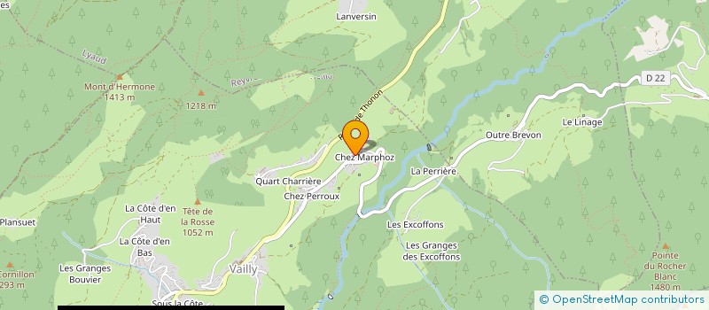 localisation de l'entreprise MONSIEUR JOSEPH MEYNET  BELLEVAUX