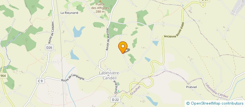 localisation de l'entreprise MONSIEUR JOSEPH MILLET  LABESSIERE-CANDEIL