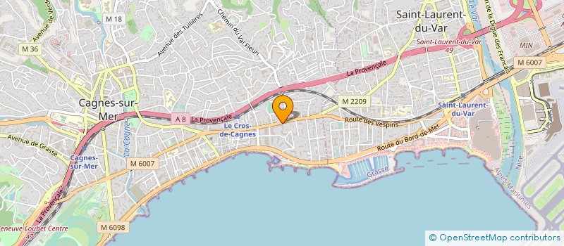 localisation de l'entreprise MONSIEUR JOSEPH MOLINERI à CAGNES-SUR-MER