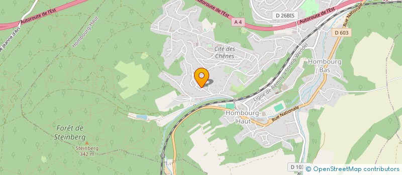 localisation de l'entreprise MONSIEUR JOSEPH MULLER  HOMBOURG-HAUT