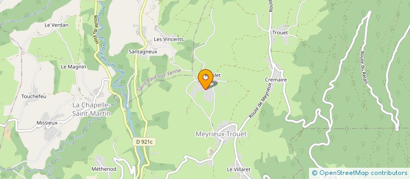 localisation de l'entreprise MONSIEUR JOSEPH NAVETTE  MEYRIEUX-TROUET
