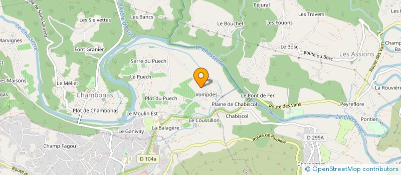 localisation de l'entreprise MONSIEUR JOSEPH PELLICER à CHAMBONAS