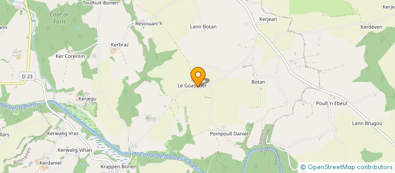localisation de l'entreprise MONSIEUR JOSEPH PERENNES à ROSTRENEN