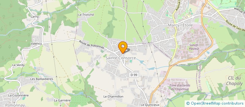 localisation de l'entreprise MONSIEUR JOSEPH PEREZ  SAINTE-CONSORCE