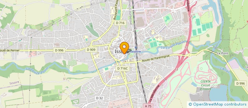 localisation de l'entreprise MONSIEUR JOSEPH RODIER  ISSOIRE