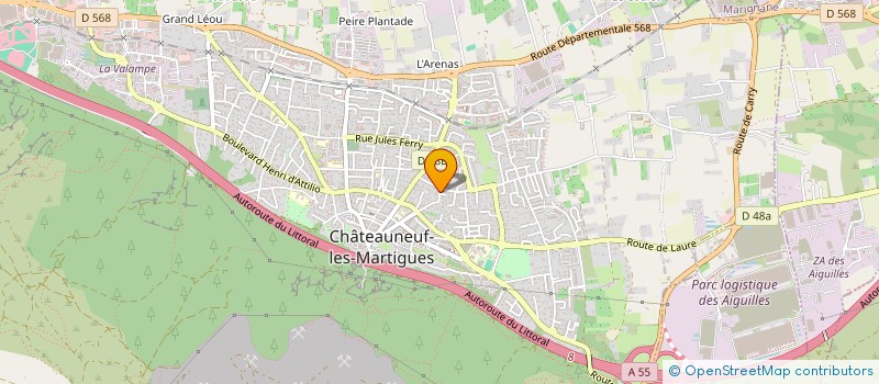 localisation de l'entreprise MONSIEUR JOSEPH RODRIGUEZ  CHATEAUNEUF-LES-MARTIGUES