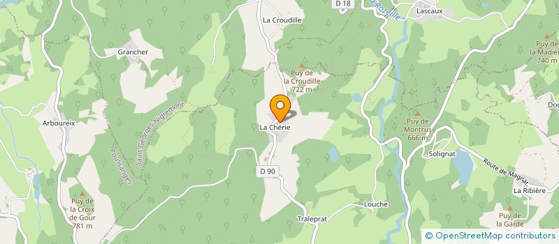 localisation de l'entreprise MONSIEUR JOSEPH SIMONET  MAGNAT-L'ETRANGE