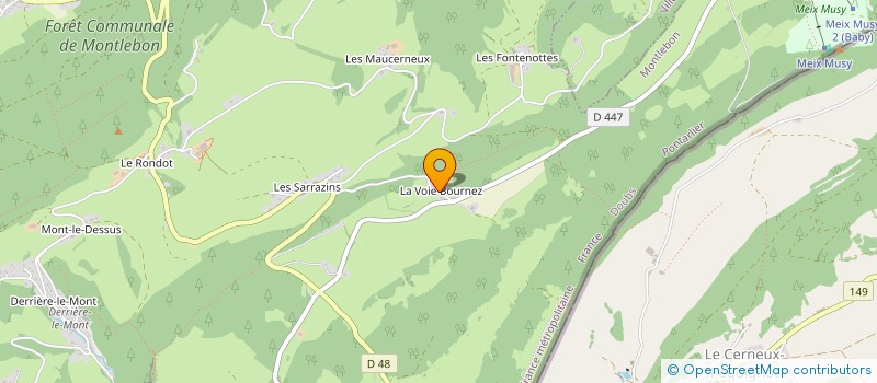 localisation de l'entreprise MONSIEUR JOSEPH SIMONIN  MONTLEBON