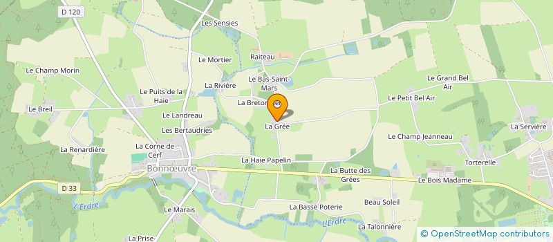 localisation de l'entreprise MONSIEUR JOSEPH SUBILEAU  VALLONS-DE-L'ERDRE