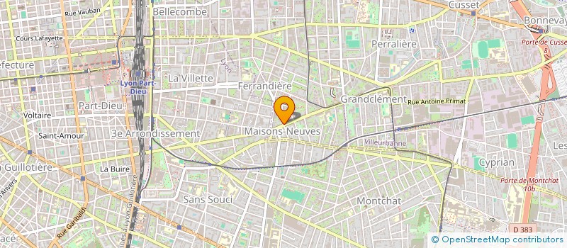 localisation de l'entreprise MONSIEUR JOSEPH TREHIN  VILLEURBANNE