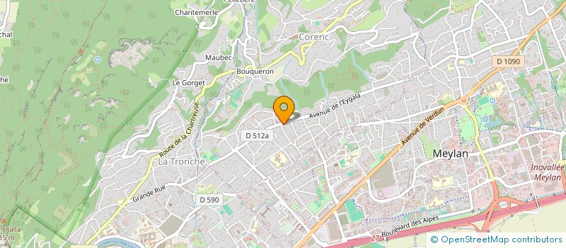 localisation de l'entreprise MONSIEUR JOSEPH VIAL TISSOT  CORENC