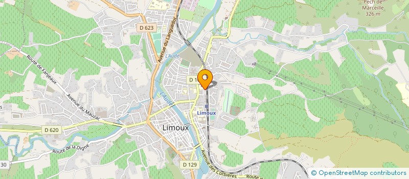 localisation de l'entreprise MONSIEUR JOSIAN GILLET  LIMOUX