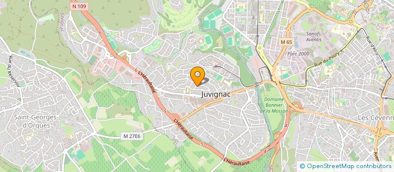 localisation de l'entreprise MONSIEUR JOSS GONCALVES  JUVIGNAC