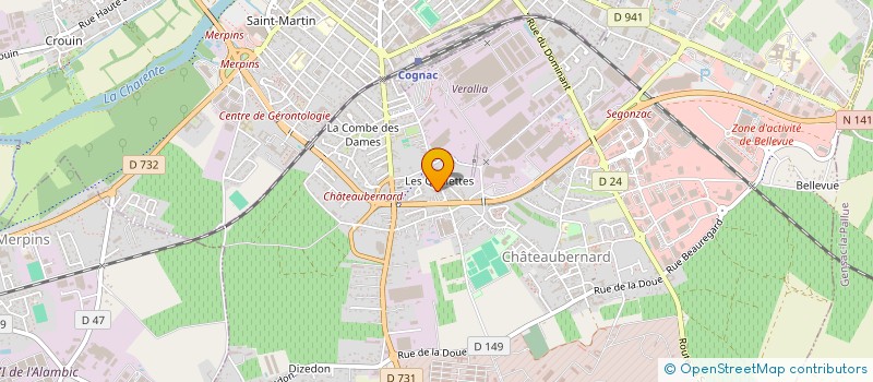 localisation de l'entreprise MONSIEUR JOSSELIN BEAUMIER  CHATEAUBERNARD