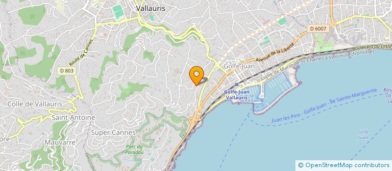 localisation de l'entreprise MONSIEUR JOSSELIN RAMINE  VALLAURIS