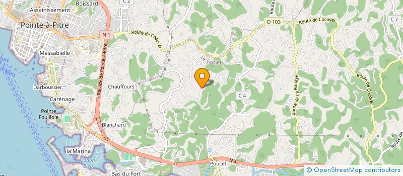 localisation de l'entreprise MONSIEUR JOSUE HAZAEL  LE GOSIER