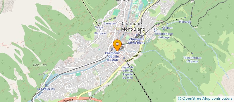 localisation de l'entreprise MONSIEUR JUAN CHAPO  CHAMONIX-MONT-BLANC