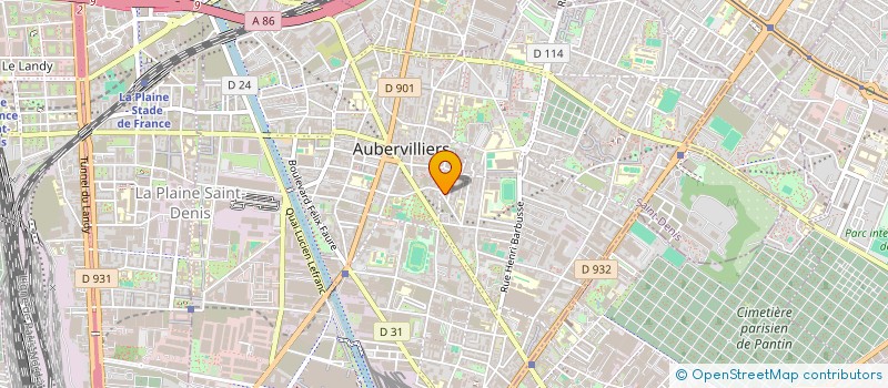 localisation de l'entreprise MONSIEUR JUAN RUBEN VALDAJOS CUERVO à AUBERVILLIERS