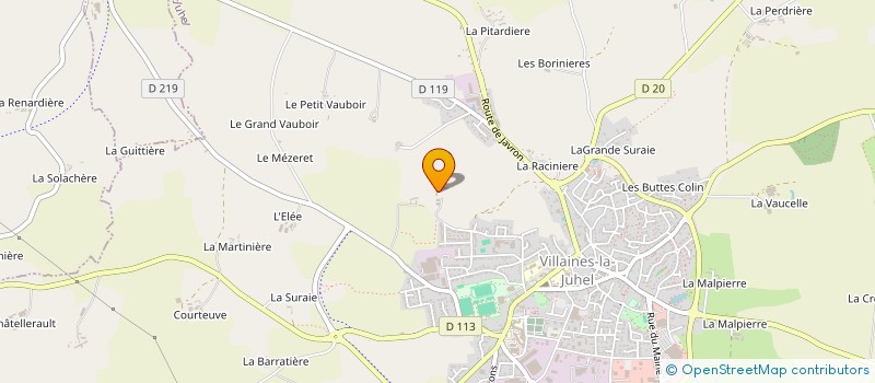 localisation de l'entreprise MONSIEUR JUDICAEL BOURGAULT à VILLAINES-LA-JUHEL