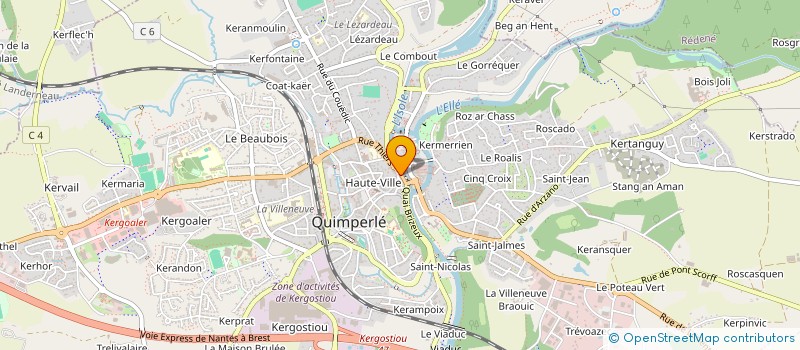 localisation de l'entreprise MONSIEUR JUDIKAEL PINARD  QUIMPERLE