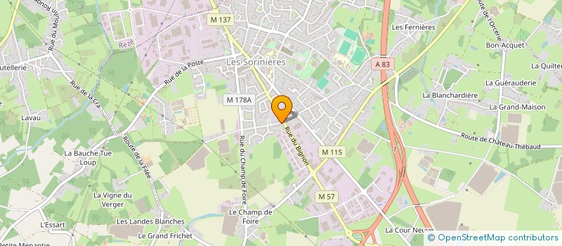 localisation de l'entreprise MONSIEUR JULES ANDEME  LES SORINIERES