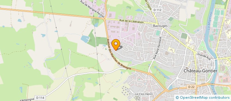 localisation de l'entreprise MONSIEUR JULES AUFFRAY  CHATEAU-GONTIER-SUR-MAYENNE