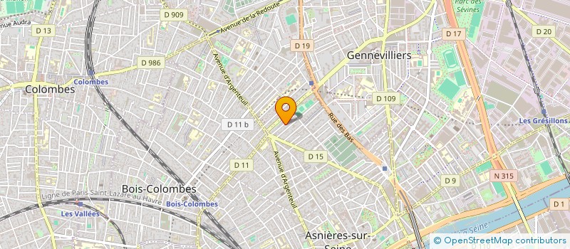 localisation de l'entreprise MONSIEUR JULES BALOUIN  ASNIERES-SUR-SEINE