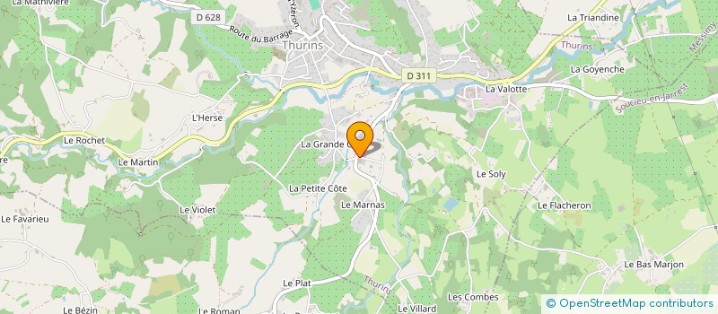 localisation de l'entreprise MONSIEUR JULES DOMINIQUE  THURINS