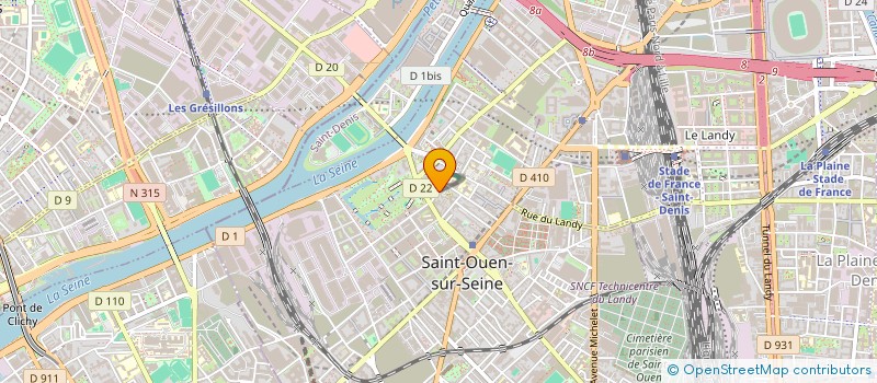 localisation de l'entreprise MONSIEUR JULES HURAND à SAINT-OUEN-SUR-SEINE