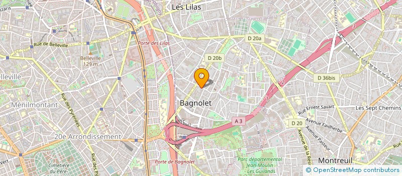 localisation de l'entreprise MONSIEUR JULES LEMARCHAND à BAGNOLET
