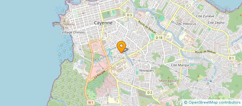 localisation de l'entreprise MONSIEUR JULES MAURISSEAU  CAYENNE