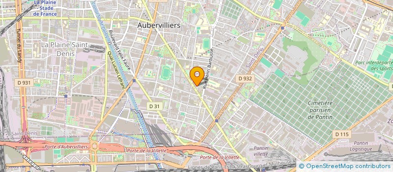 localisation de l'entreprise MONSIEUR JULES NDOMNGOI  AUBERVILLIERS