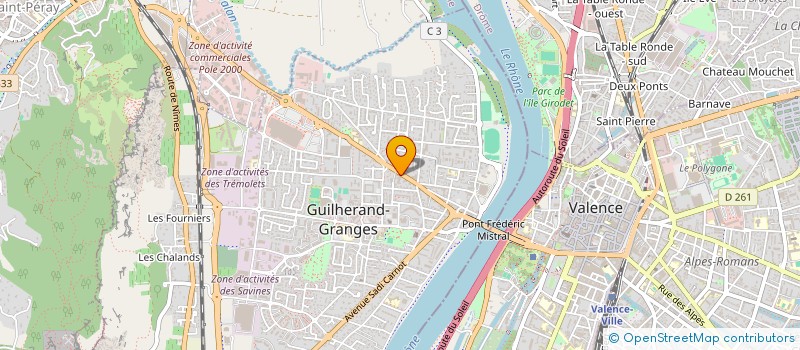 localisation de l'entreprise MONSIEUR JULES TURRILLAS Y BORDAGARAY  GUILHERAND-GRANGES