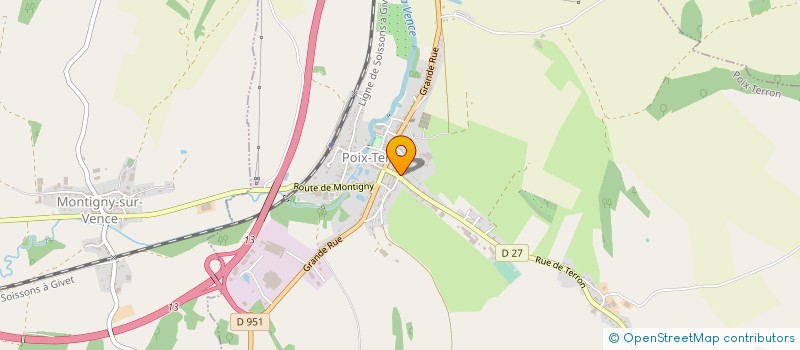 localisation de l'entreprise MONSIEUR JULIAN COUTIER  POIX-TERRON