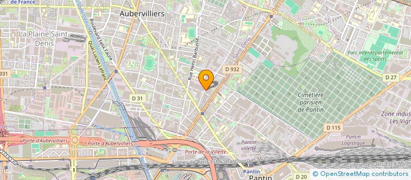 localisation de l'entreprise MONSIEUR JULIEN ALBERT ROUGEAU  AUBERVILLIERS