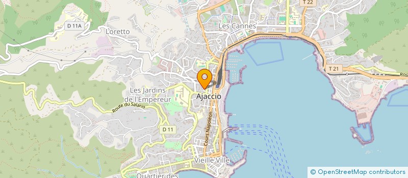 localisation de l'entreprise MONSIEUR JULIEN ARESTIDE DI BARBAZZA à AJACCIO