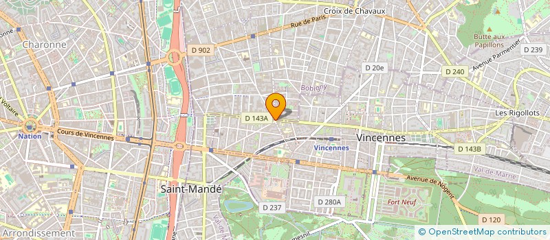 localisation de l'entreprise MONSIEUR JULIEN ARKI à VINCENNES