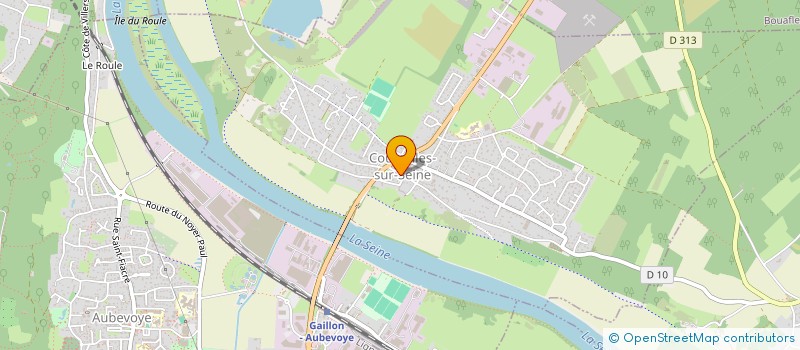 localisation de l'entreprise MONSIEUR JULIEN AUBE  COURCELLES-SUR-SEINE