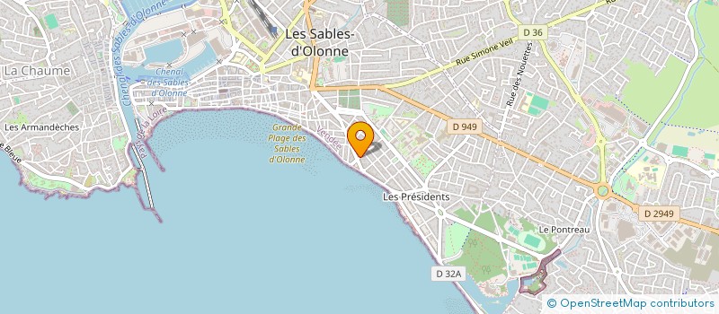 localisation de l'entreprise MONSIEUR JULIEN BABINOT à LES SABLES D'OLONNE