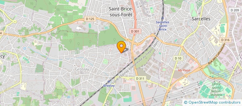 localisation de l'entreprise MONSIEUR JULIEN BADAIRE à SAINT-BRICE-SOUS-FORET