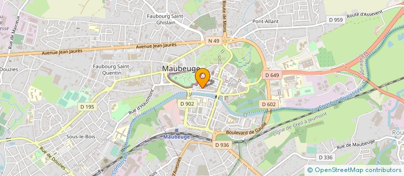 localisation de l'entreprise MONSIEUR JULIEN BADER  MAUBEUGE