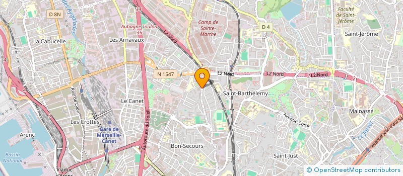 localisation de l'entreprise MONSIEUR JULIEN BAROTTO  MARSEILLE