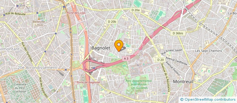localisation de l'entreprise MONSIEUR JULIEN BARRET à BAGNOLET