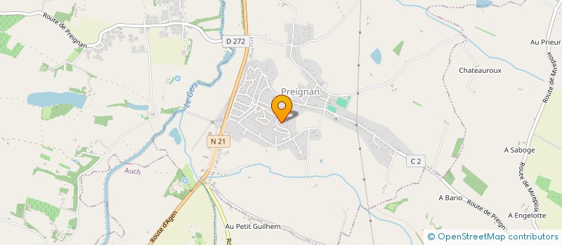 localisation de l'entreprise MONSIEUR JULIEN BAZILE  PREIGNAN