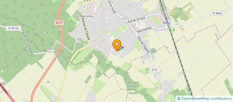 localisation de l'entreprise MONSIEUR JULIEN BECOURT  VIMY