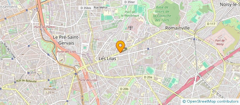 localisation de l'entreprise MONSIEUR JULIEN BELLANGER à LES LILAS