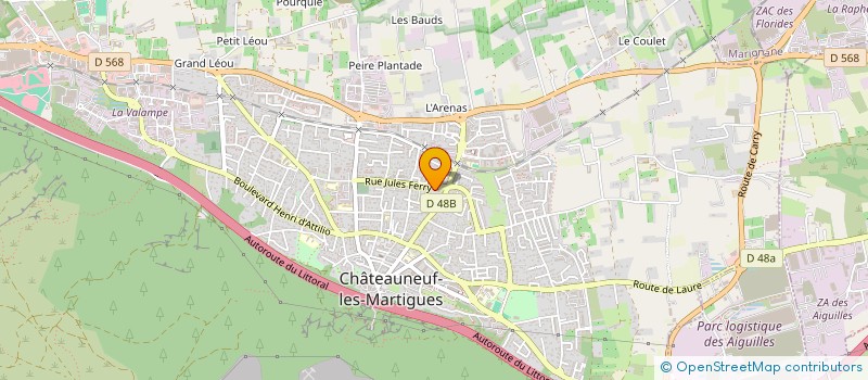 localisation de l'entreprise MONSIEUR JULIEN BENCARDINO  CHATEAUNEUF-LES-MARTIGUES