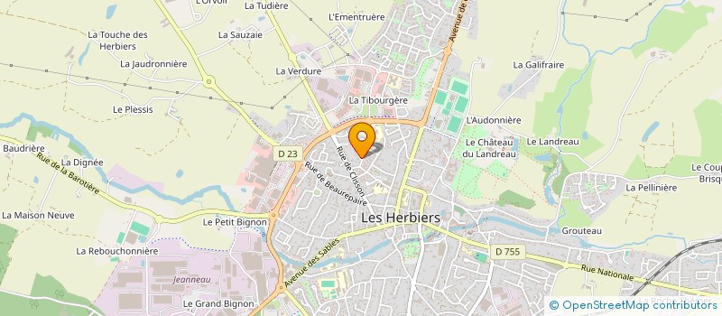 localisation de l'entreprise MONSIEUR JULIEN BENECH à LES HERBIERS