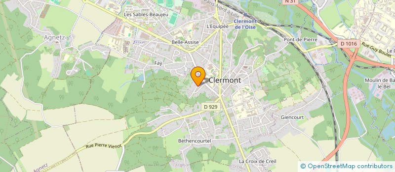 localisation de l'entreprise MONSIEUR JULIEN BENOIT  CLERMONT